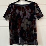 Ann Taylor  Botanical Velvet Blouse Moody Floral Print Size Small Fall Photos Top Photo 2