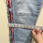 EUC Anthropologie Pilcro TheVintage Straight Arrow Ribbon Fringe Boho Jeans 28 Photo 4