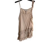 Ro & De NWT  Muted Mauve Striped Ruffle Strap Camisole Tank Top L Photo 4