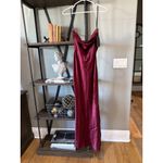 retrofete Keaton Silk Strapless Dress Cabernet Womens Size XS Red Photo 7