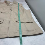 Liz Claiborne Beige Stretch Denim Full Zip Vest M Photo 7