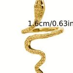 NWT! Chic Gold Rhinestone Snake Wrap Ring Photo 2