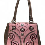 Y2K 2000s Western Coastal Cowgirl Mcbling Bimbo Goth Fairy Pink Studded Hand Shoulder Bag Purse bedazzled #whimsygoth #grunge #punk #stagecoach #festival Measurement in pics Photo 0