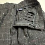 Vtg 80's Tweed Trousers Size 9/10 Speckled Plaid Pleated High Waist Wool Black Photo 3