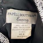 Adrianna Papell  Black & White Beaded Sleeveless Top M Photo 4