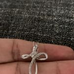 10kt Gold Cross with 10k Box Chain Photo 7