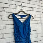 J.Crew  Ruched One-Piece Swimsuit Women’s 12 Blue V-Neck Tactel Nylon Summer Photo 2