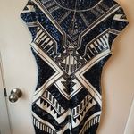 EXPRESS  Black and White Geometric Sequin Dress 0016 Photo 2