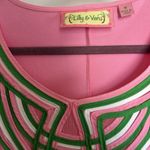 Lilly and Van Woman's Medium Lime Bubblegum Pink 3/4 Sleeve Tunic Dress Summer‎ Photo 2