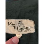 Vintage Kitty Copeland Jacket Womens 36 Navy Blue Bow Waist Zip 3/4 Sleeve 50s Photo 4