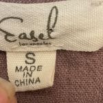 easel  Embroidered V Neck Tunic Dress Mocha boho Festival Kimono Sleeve Photo 9