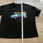 SheIn Night Racing Car Black Graphic T-Shirt Size Medium Photo 4