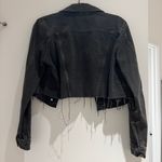 Topshop Women’s Black Cropped Denim Jacket Photo 3