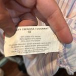 Gloria Vanderbilt G. Vanderbilt Striped Button Down‎ Womens 1X Lavender Pink Long Sleeve Casual Photo 3