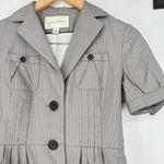 Banana Republic  Wool Gray Blazer Jacket Blouse-Skirt Top Wmn's 0 Wool-Silk y2k Photo 3