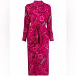 Lauren Ralph Lauren Equestrian Bridle Print 100% Silk Dress Size 12 Photo 1