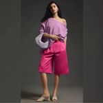 Pilcro Anthropologie Lavender Lilac Oversized Striped Crewneck Tunic Sweater S Photo 2