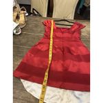 Hellessy Emily Dress In Red With Contrast White Shirttail Hem Size 4 Crimson Photo 12
