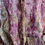 WD•NY Vintage silk WDNY Paisley print pink button shirt Photo 9