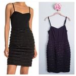 Marina Black Bead and Fringe Gatsby Mini Dress Gold Size 6 Photo 1