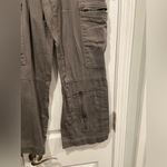 Arizona Jeans Sixty-Six Size 1 Gray Cotton Zipper Pockets Wide Leg Cargo Pants Hammer Loop Photo 3