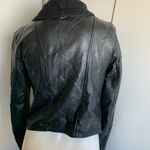 Free People moto vegan leather asymmetrical zip black size 0 jacket Photo 4