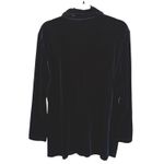 Coldwater Creek Vintage Navy Blue Velvet Blouse Witchy Flowy Corporate Goth Whimsygoth Size 12 Photo 2