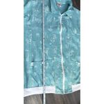 Vintage GW Division of Graff Women’s Zip Jacket City Size Large Blue White USA Photo 3