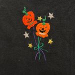 Studio Original Halloween Scarecrow Pumpkin Tree Knit Vest Womens M Black Zip Up Size M Photo 5