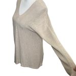 Vince Linen Knit Sweater Women’s Size Small Beige Long Sleeve Lightweight Top Photo 5