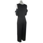 Club Monaco Women's Black Cold Shoulder Short Sleeve V Neck Jumpsuit Size 4 Photo 1