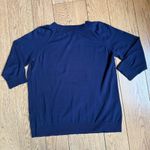 Talbots Woman 3/4 Sleeve Sweater 1X Navy Classic Beachy Nautical School Uniform Photo 1