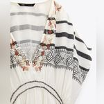ZARA Kaftn Bead Beaded Sequin Belted Flowy Tribal Print Pattern Striped Dress Photo 8
