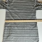 Garnet Hill Womens Organic Pima Cotton Striped Grey T-Shirt Dress Sz 6 | Comfort Photo 12