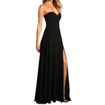 Lulus NWOT  Remember This Moment Black Rhinestone Strapless Maxi Dress Size Small Photo 1