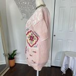 Vintage Light Blush Pink Boho Coquette Knitted Knit Shortsleeve Sweater Top M Size M Photo 4