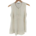 IRO Diamant Front Zip Ivory Sleeveless Blouse Size 42/M Top Photo 3