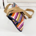 Fossil Y2K  Multicolor Striped Coated Canvas Crossbody Bag Photo 3