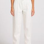 Free People  Paper Bag Relaxed Fit Wide Leg Cotton Pants White Women’s 2 Photo 0