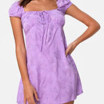 Motel Rocks Gaval Mini Babydoll Dress Satin Rose Lilac Dress lavender medium nwt Photo 0