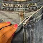 American Eagle  High Waist Girlfriend Jean Extreme Distressed Blue 12 X-Short Photo 4