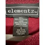 Elementz  Vintage Red Shimmer Holiday Long Sleeve Size Small Sweater Christmas Photo 4