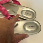 Lands' End Women’s Sandals Size 8B Silver Pink Polka Dot Thong Flip Flop Photo 9