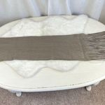 JustFab ❄️ NWT Cozy Light Brown Taupe Knit Fringe Scarf Just Fab Photo 2