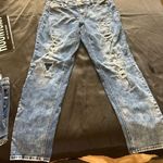 Maurice's Blue Straight Distressed Denim Jeans 11/12 Photo 0