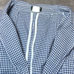 J Crew Lightweight Blazer Womens 6 Blue White Gingham 2 Button Jacket Classic Photo 4