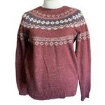 Weatherproof  Vintage Nordic Sweater women's small maroon and grey Photo 0
