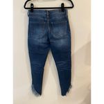 Dear John Jeans Women Size 27 High Waisted Skinny Frayed Hem Blue Denim Stretch Photo 1