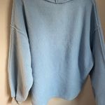 We The Free  Elk Mountain Blue Cowl Neck Fleece Pullover Sweater Large Granola Photo 5