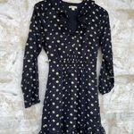 Whistles Aggie Navy Daisy Print Ruffle Dress Size 4 Blue Photo 5